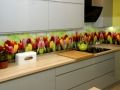 Szkło z grafiką. Kolorowe tulipany.