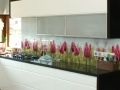 Grafika na szkle - tulipany